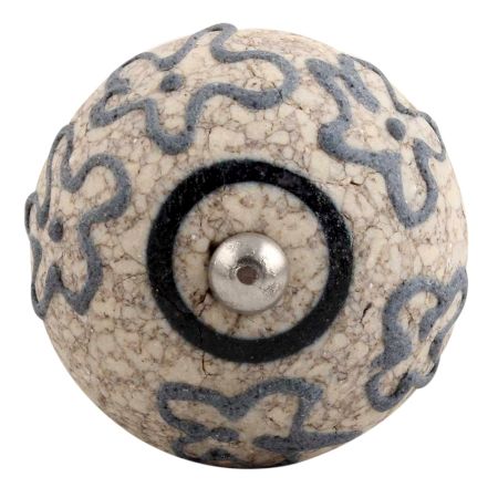 Slate Blue Crackle Ceramic Wine Stopper 